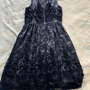 Taylor navy and gray dress